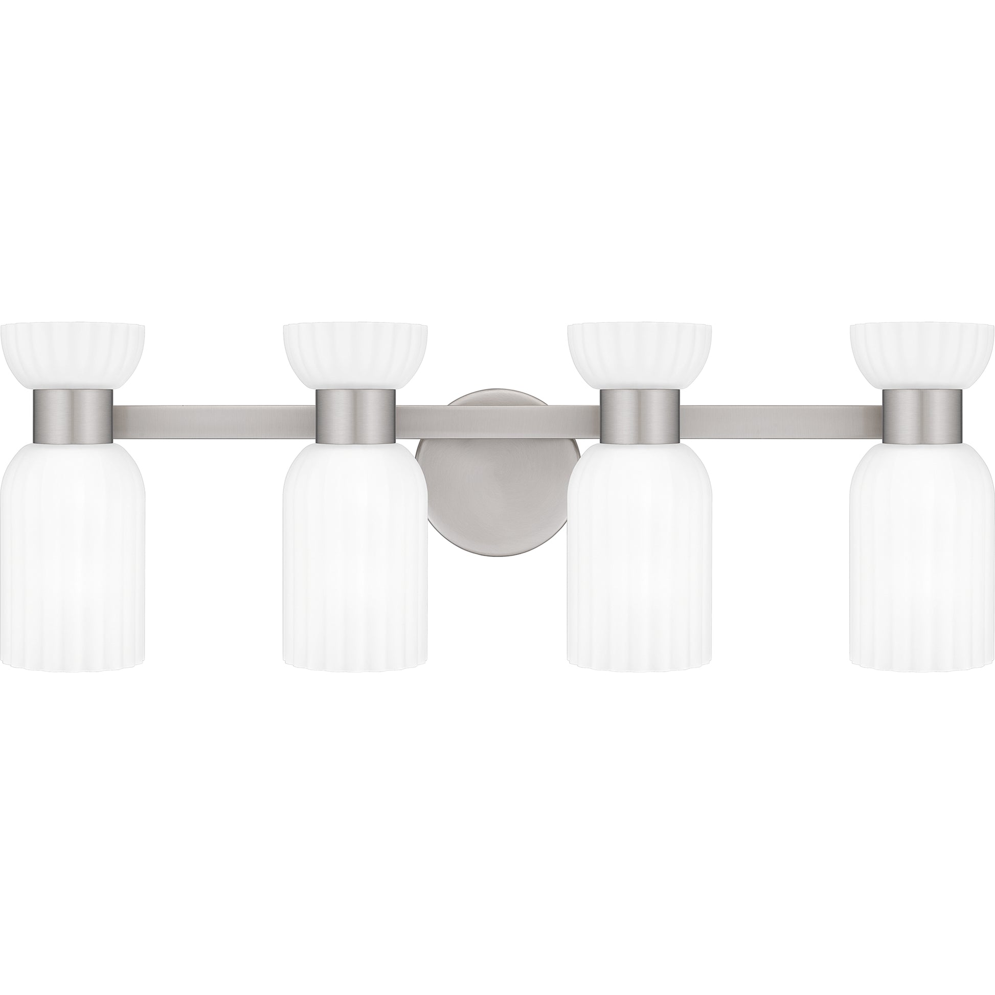 Quoizel Rembrandt 4 Light Bath Light, Nickel/Etched Ribbed - REB8628BN