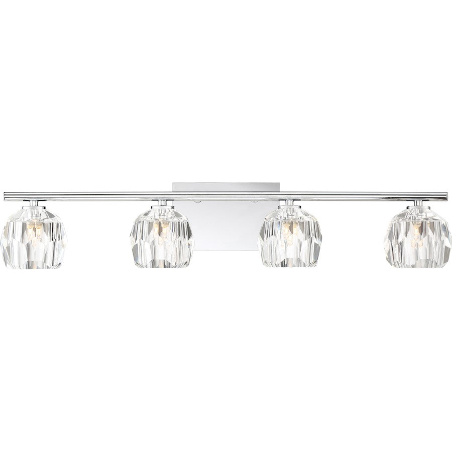 Regalia Bathroom Vanity Light, Polished Chrome