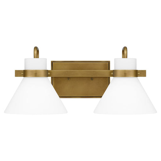 Quoizel Regency 2 Light Bath Vanity, Weathered Brass/Opal Etched - RGN8617WS