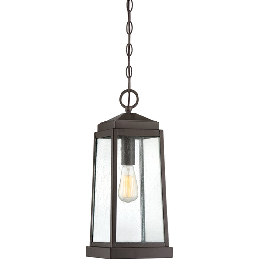 Quoizel Ravenel 1 Light Mini Pendant, Bronze/Clear Seeded - RNL1508WT