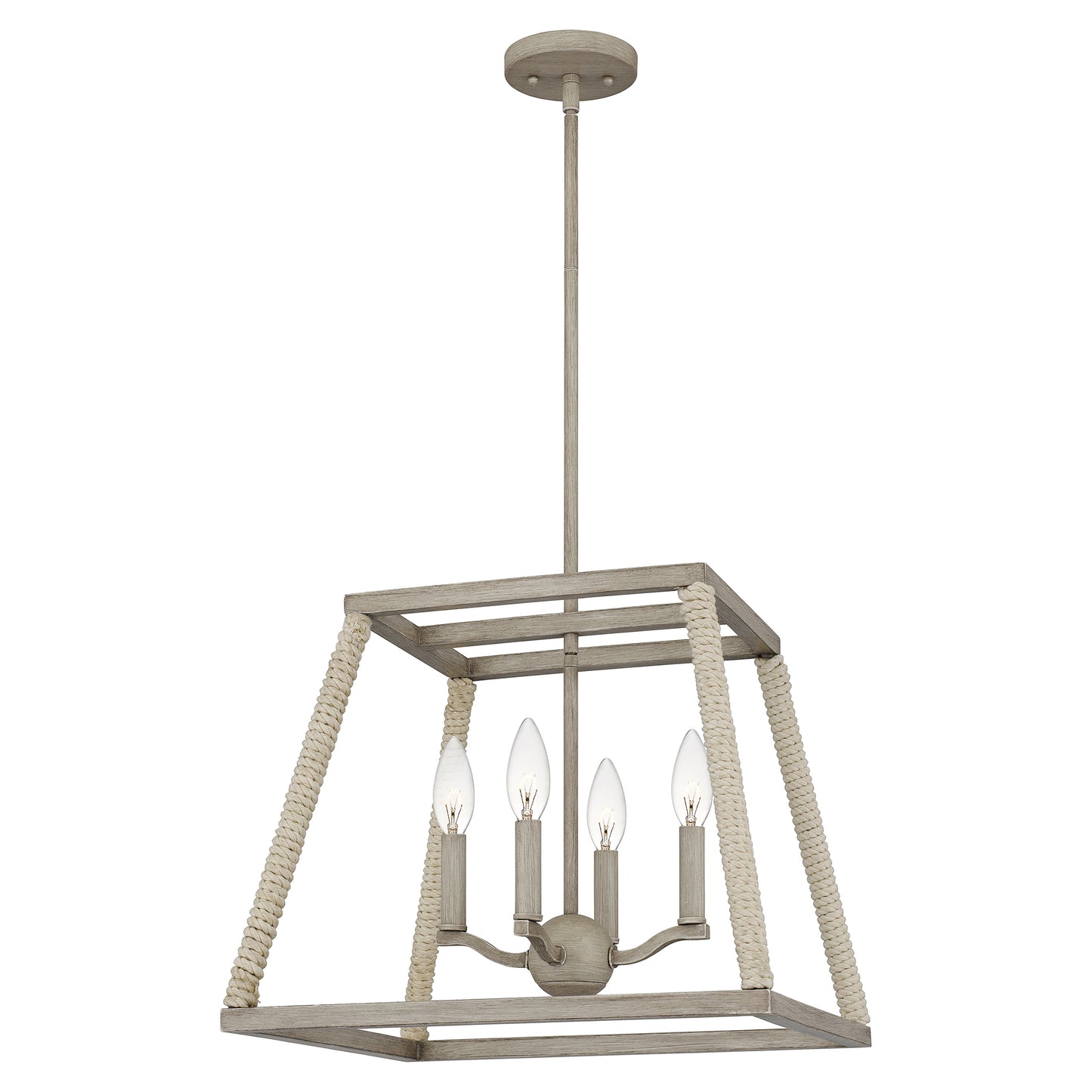 Quoizel Rosalind 4 Light Pendant, Grey Washed Oak - RSD2818GW