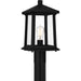 Quoizel Satterfield 1 Light 17" Outdoor Lantern, Black/Clear Seedy - SAT9009MBK
