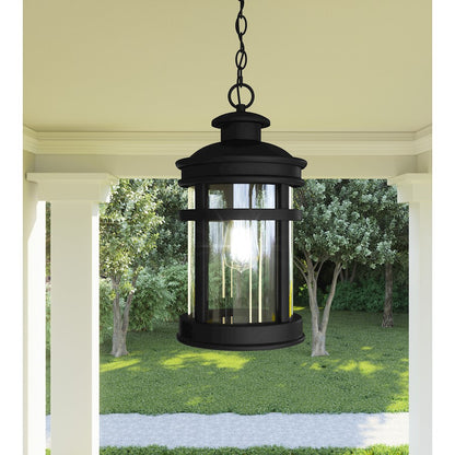 Quoizel Scout 1 Light 18" Outdoor Lantern, Matte Black/Clear