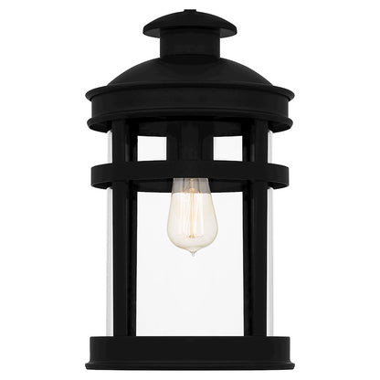 Quoizel Scout 1 Light 18" Outdoor Lantern, Matte Black/Clear