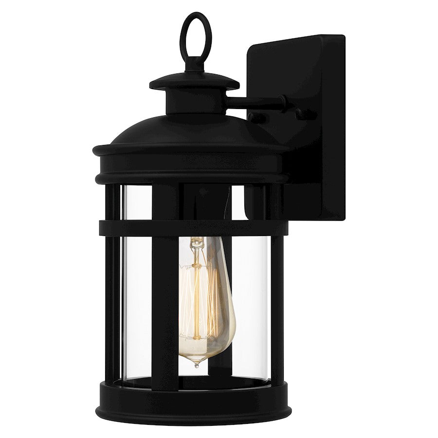 Quoizel Scout 1 Light 12"Outdoor Lantern, Matte Black/Clear - SCO8406MBK