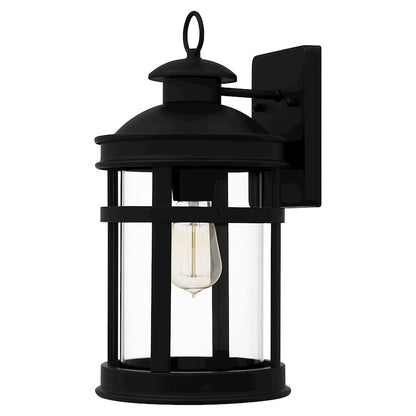 Quoizel Scout 1 Light Outdoor Lantern, Matte Black/Clear