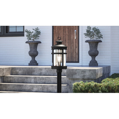 Quoizel Scout 1 Light 20" Outdoor Lantern, Matte Black/Clear