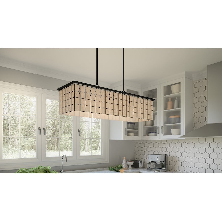 Quoizel Seigler 4 Light Island Light, Matte Black