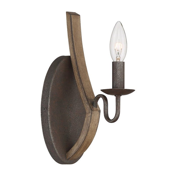 Quoizel 1 Light Shire Wall Sconce, Rustic Black