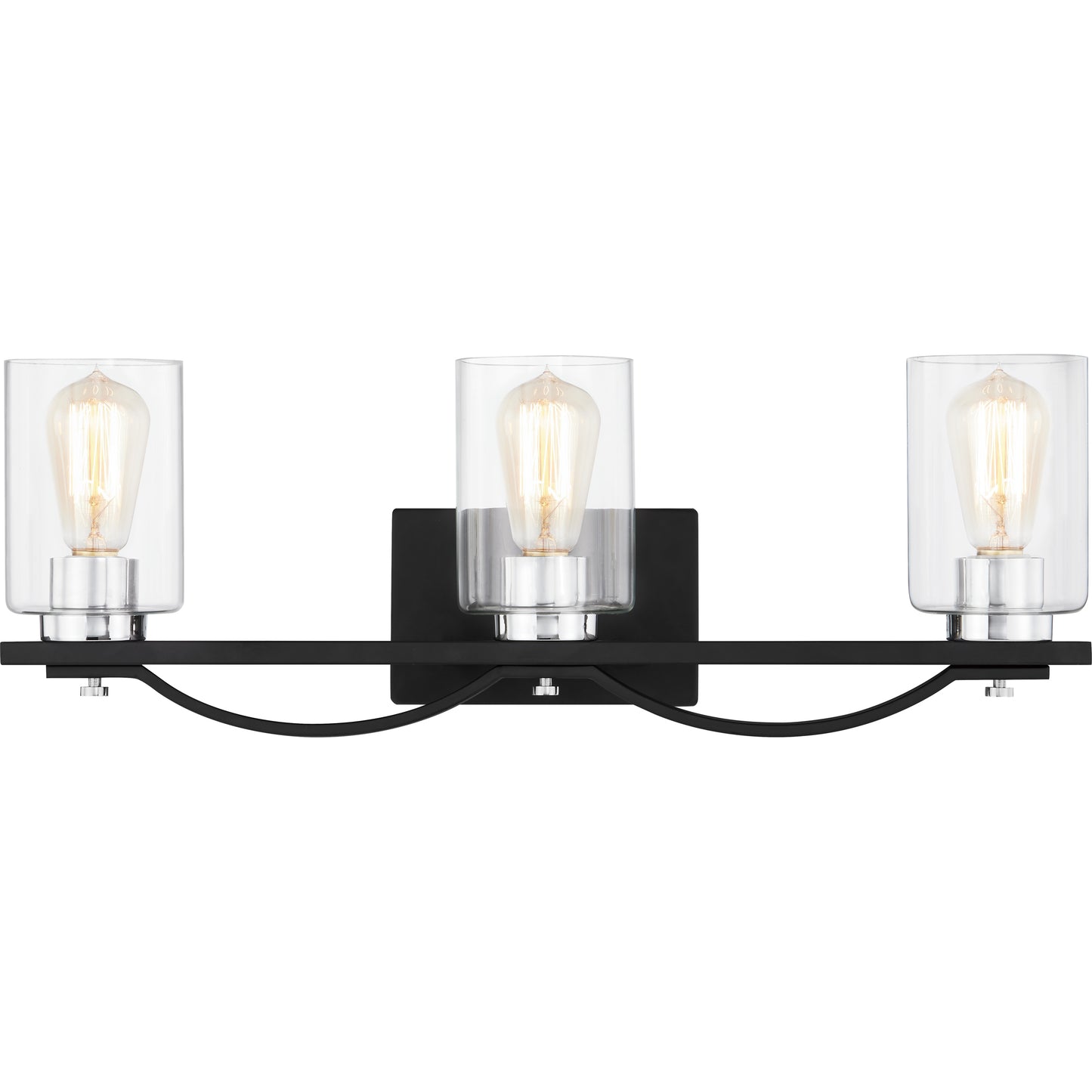 Quoizel Salem 3 Light Bath Vanity, Matte Black - SLE8624MBK