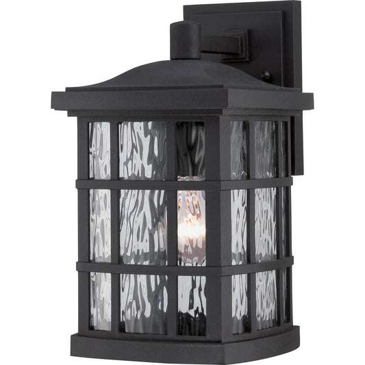 Quoizel Stonington Outdoor Wall Lantern, Mystic Black