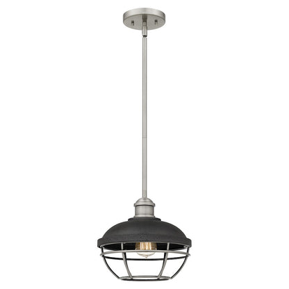 1 Light Mini Pendant, Antique Pol Nickel