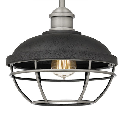 1 Light Mini Pendant, Antique Pol Nickel