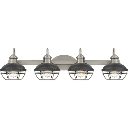 Quoizel Sandpiper 2 Light Bath, AP Nickel/Distress Iron Shade - SPP8617AP