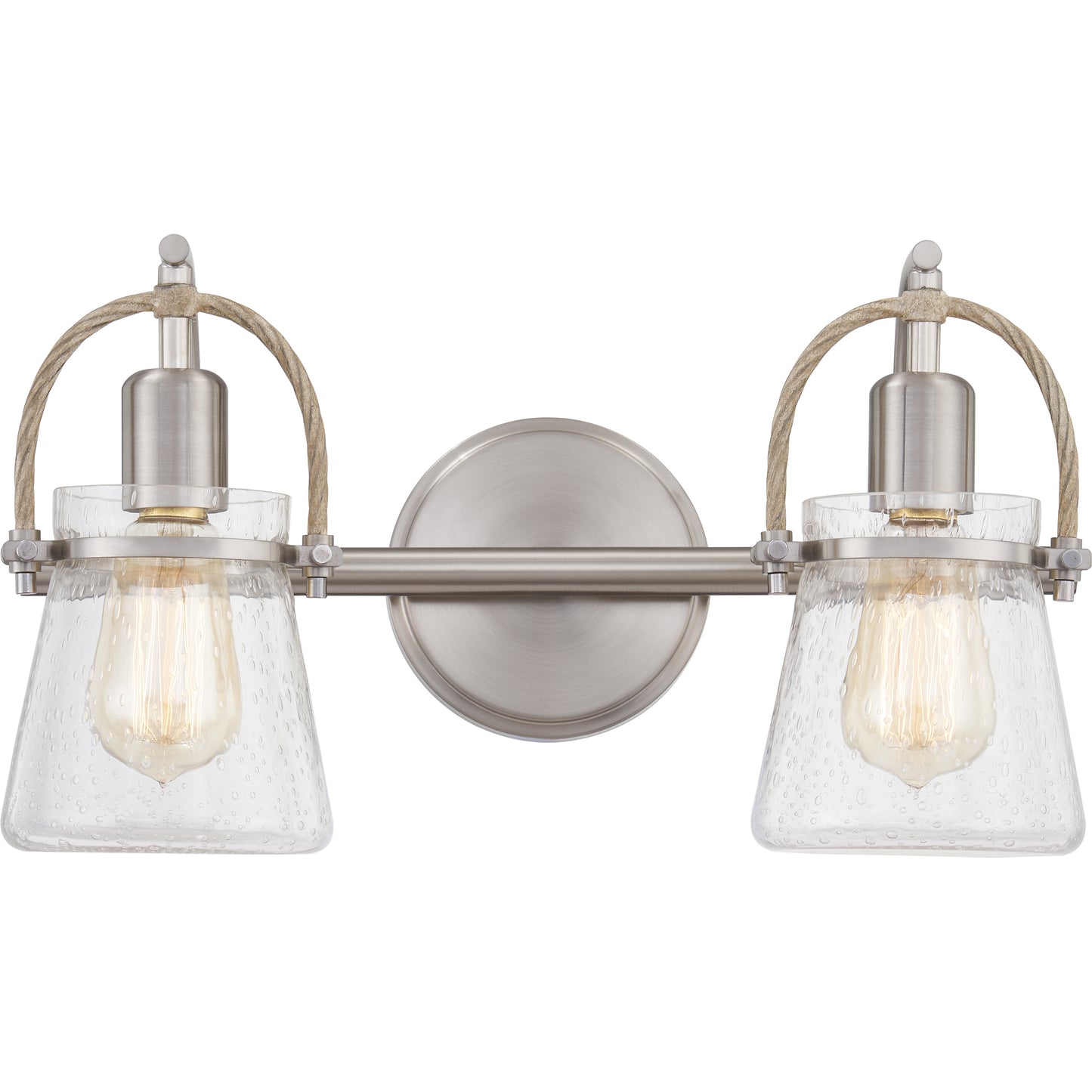 Quoizel Stafford 2 Light Bath Vanity, Brushed Nickel - STF8616BN