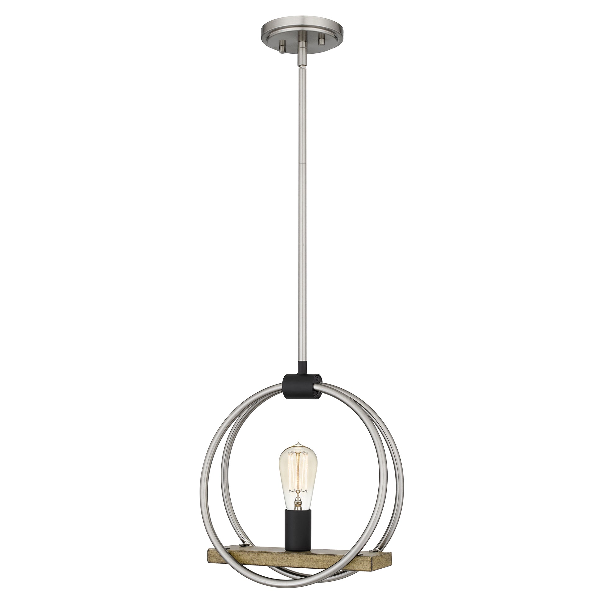 Quoizel Sterling 1 Light Mini Pendant, Brushed Nickel - STG1512BN