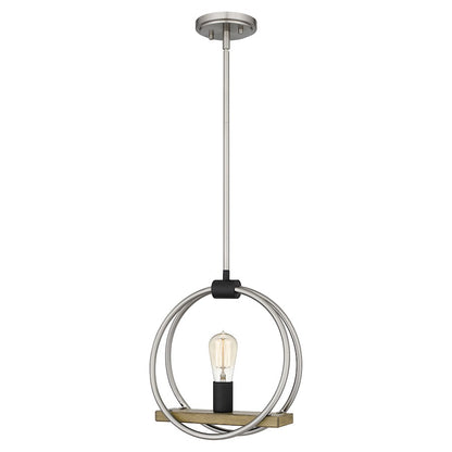 1 Light Mini Pendant, Brushed Nickel