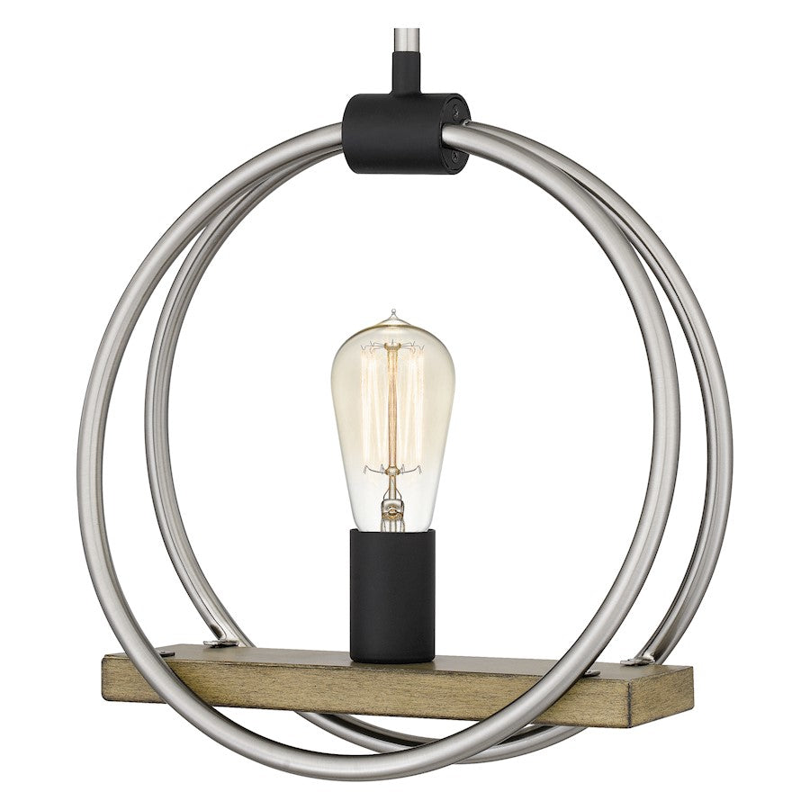 1 Light Mini Pendant, Brushed Nickel