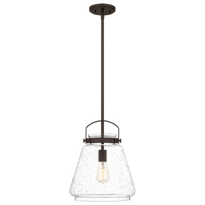 Quoizel Stella 1 Light Mini Pendant, Antique Nickel/Clear Seeded - STLS1512AN