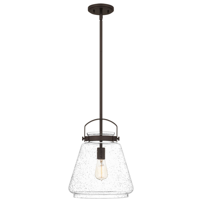 Quoizel Stella 1 Light Mini Pendant, Antique Nickel/Clear Seeded - STLS1512AN