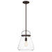 Quoizel Stella 1 Light Mini Pendant, Antique Nickel/Clear Seeded - STLS1512AN