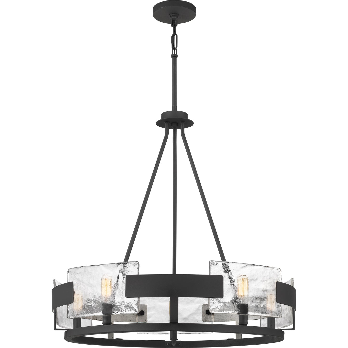 Quoizel Stratum 5 Light Chandelier, Royal Ebony