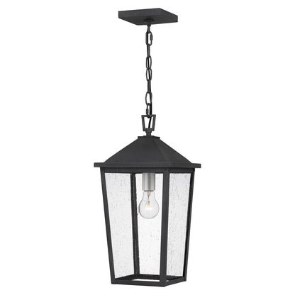 Quoizel Stoneleigh 1 Light Mini Pendant, Mottled Black/Clear Seeded - STNL1509MB