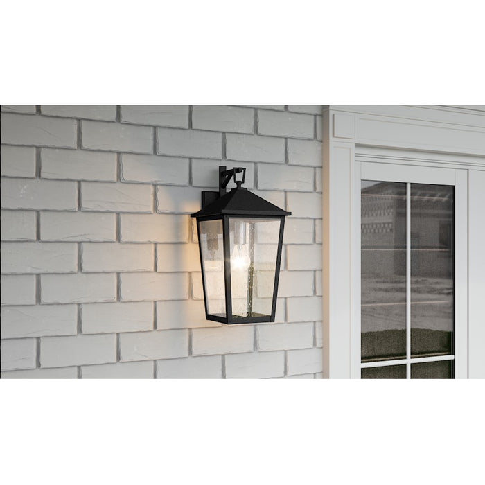 Quoizel Stoneleigh 1 Light Outdoor Lantern, Mottled Black/Seed