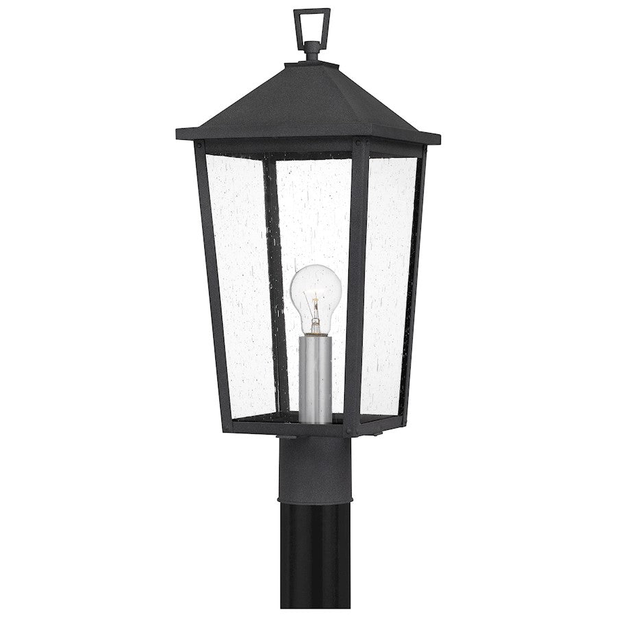 Quoizel Stoneleigh 1 Light 22" Outdoor Lantern, Mottled Black/Seed