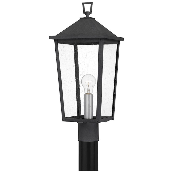 Quoizel Stoneleigh 1 Light 22" Outdoor Lantern, Mottled Black/Seed