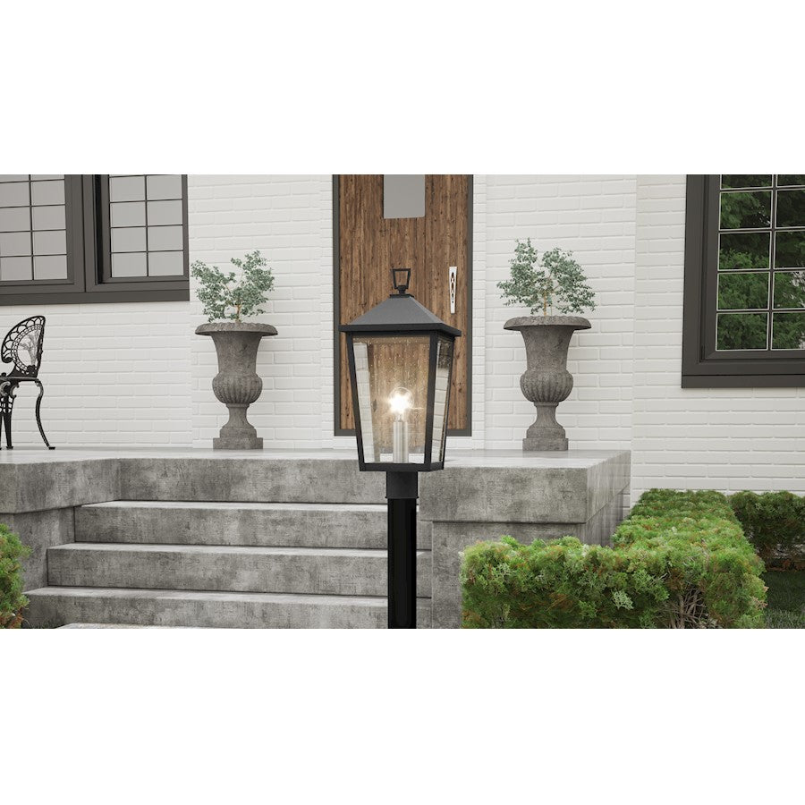 Quoizel Stoneleigh 1 Light 22" Outdoor Lantern, Mottled Black/Seed