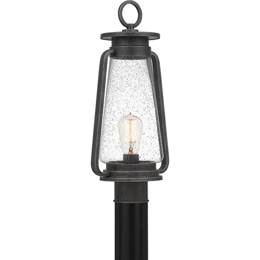 Quoizel Sutton 1 Light Outdoor Post Lantern, Speckled Black - SUT9009SPB