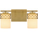 Quoizel Tenley 2 Light Bath Light, Aged Brass/Opal Etched - TEN8615AB