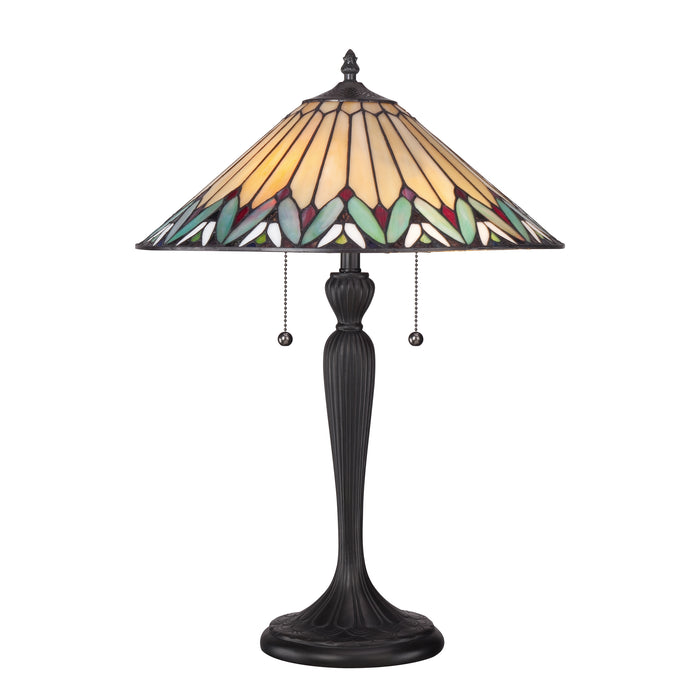 Quoizel 2 Light Pearson Tiffany Table Lamp