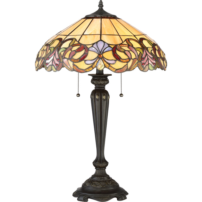 Quoizel Blossom 2 Light Table Lamp, Imperial Bronze