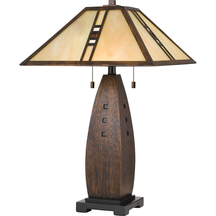 Quoizel 17" Square Tiffany Table Lamp, Sampled