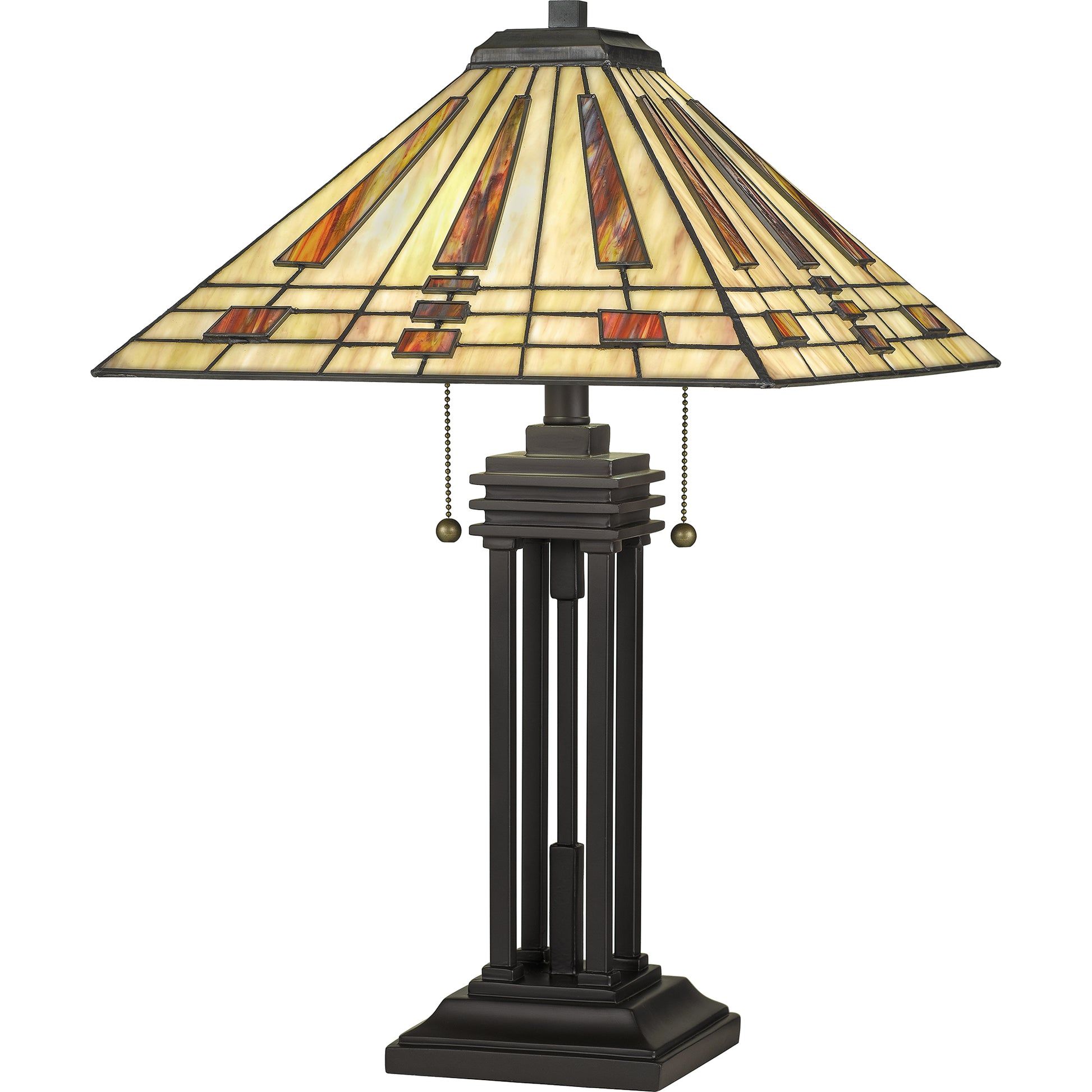 Quoizel Stevie 2 Light Table Lamp Tiffany, Western Bronze/Tiffany - TF5209TWT