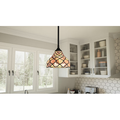 1 Light Mini Pendant, Matte Black