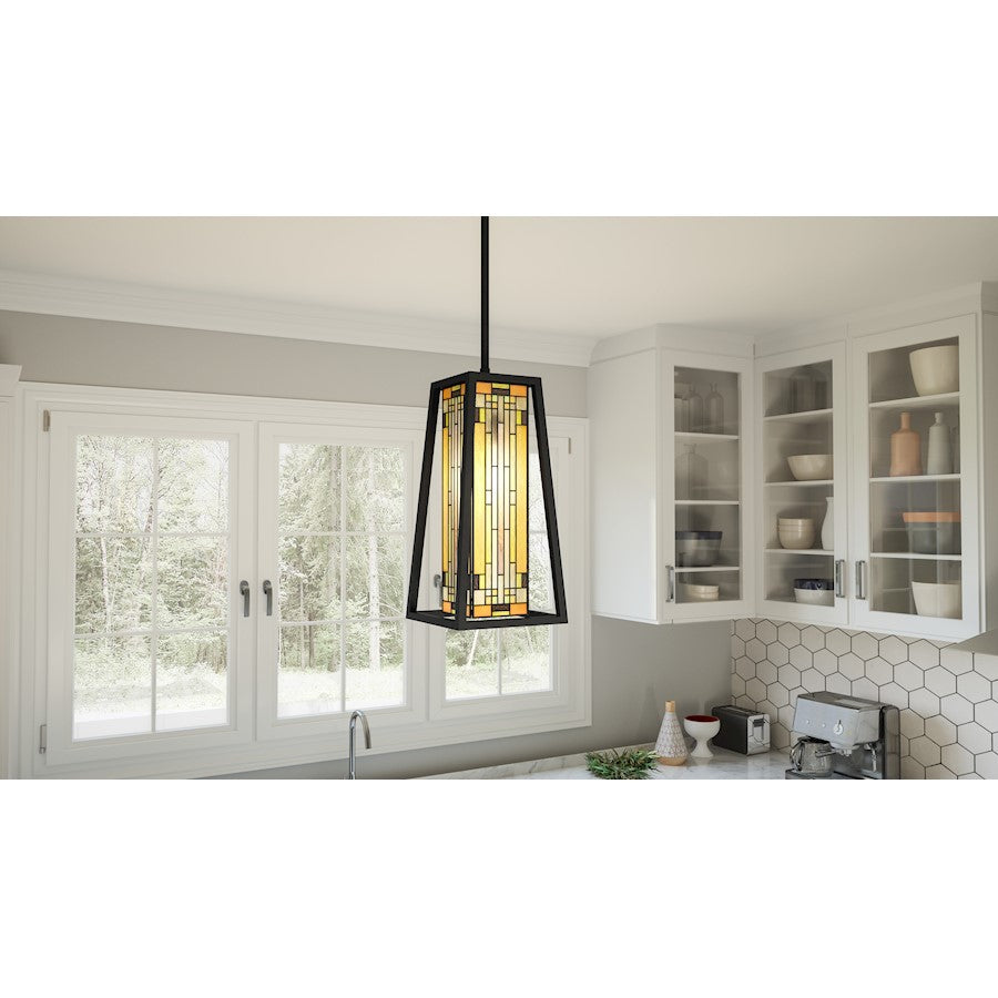 1 Light Mini Pendant, Matte Black