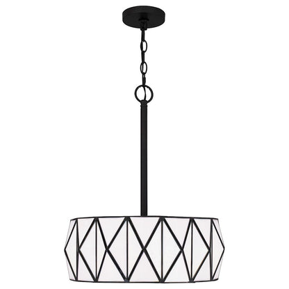 3 Light Pendant, Matte Black