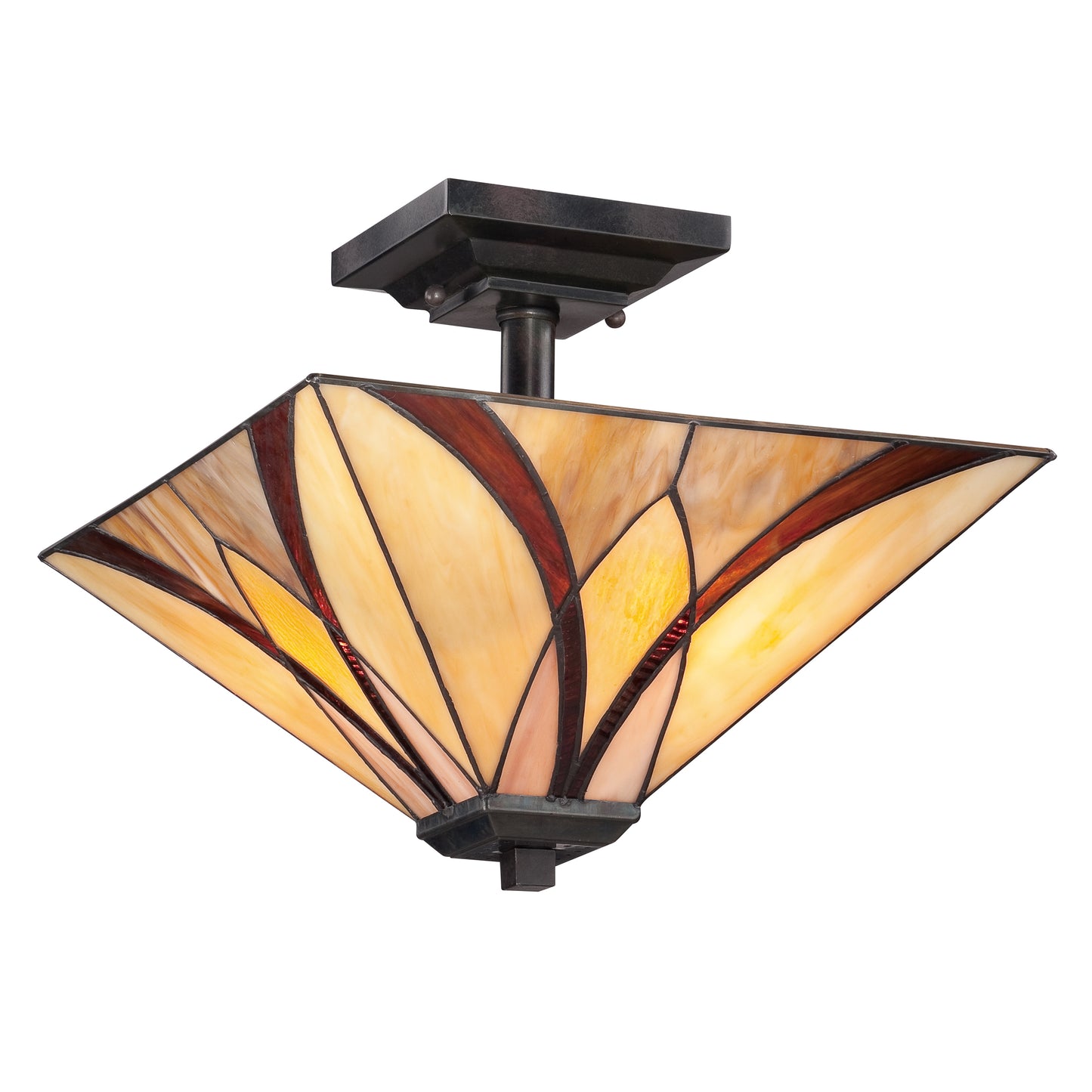 Quoizel Asheville Semi-Flush Mount, Valiant Bronze