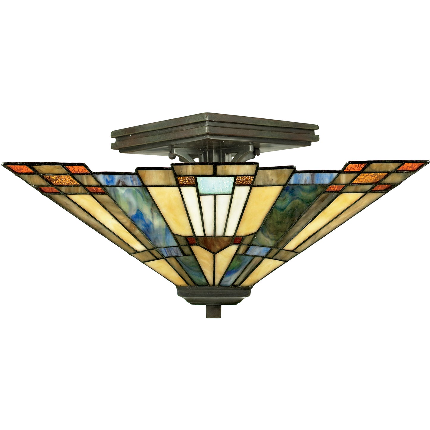 Quoizel 2 Light Inglenook Semi-Flush Mount Valiant Bronze