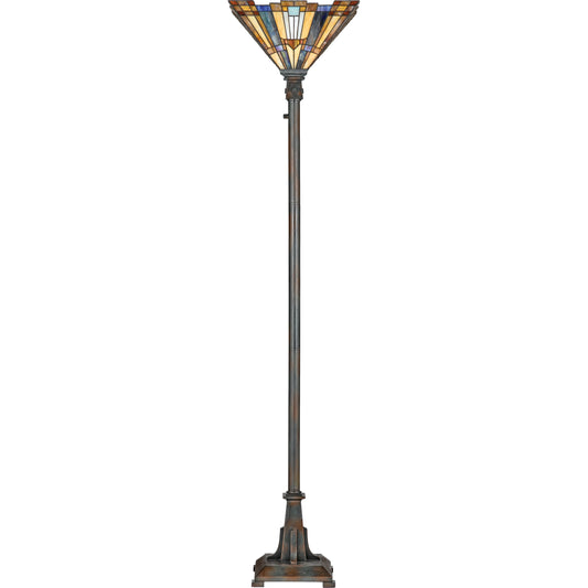 Quoizel 1 Light Inglenook Tiffany Torchiere, Valiant Bronze