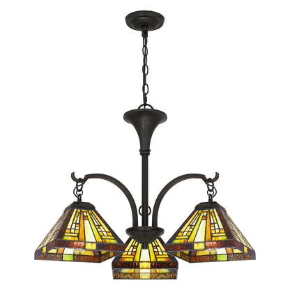Quoizel 3 Light Stephen Chandelier, Vintage Bronze