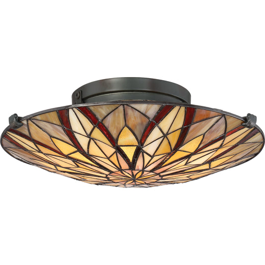 Quoizel Victory Flush Mount, 2 Light, Valiant Bronze