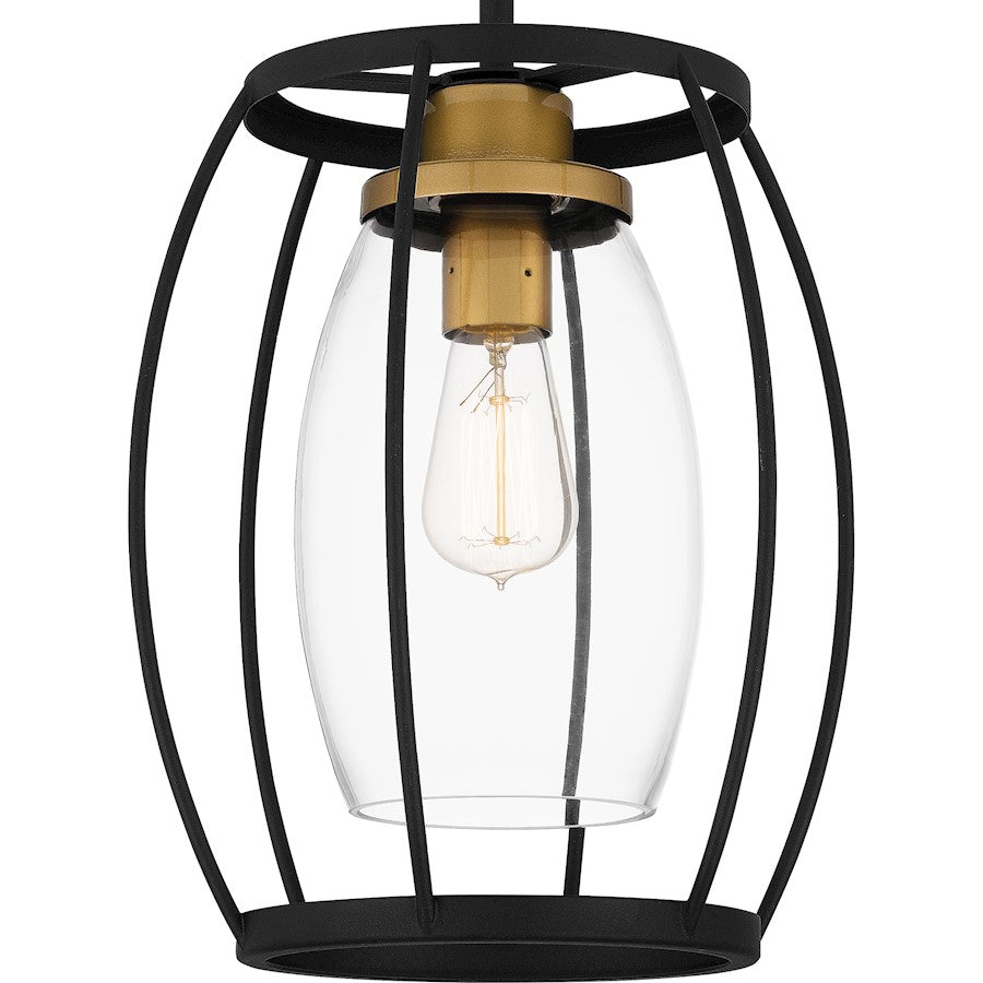 1 Light Mini Pendant, Earth Black