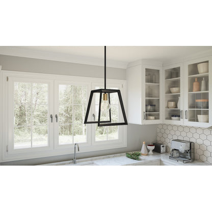 1 Light Mini Pendant, Matte Black