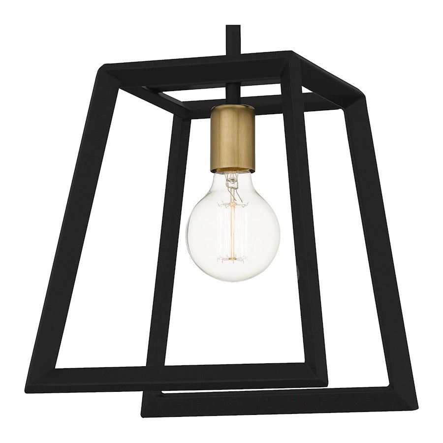 1 Light Mini Pendant, Matte Black