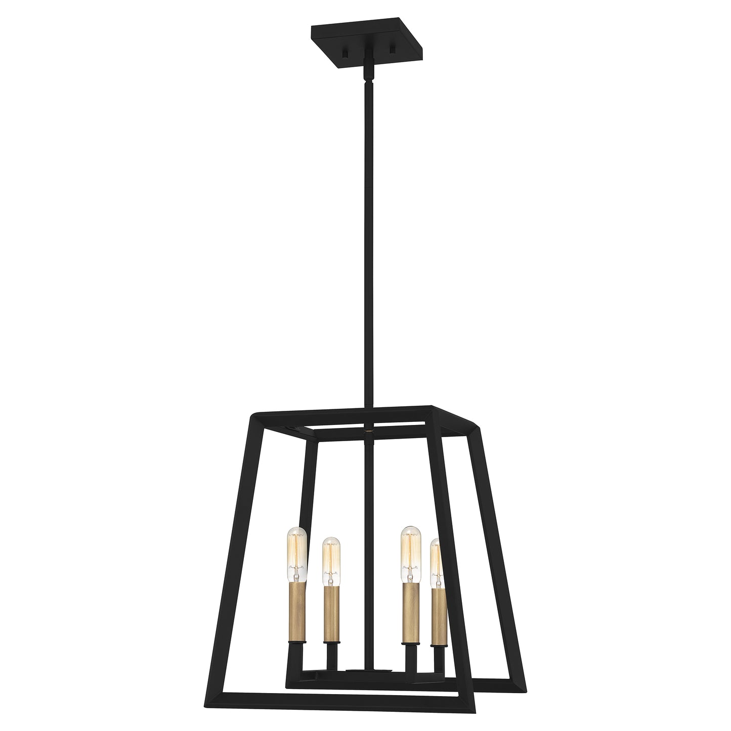 Quoizel Tilly 4 Light Pendant, Matte Black - TIL2814MBK