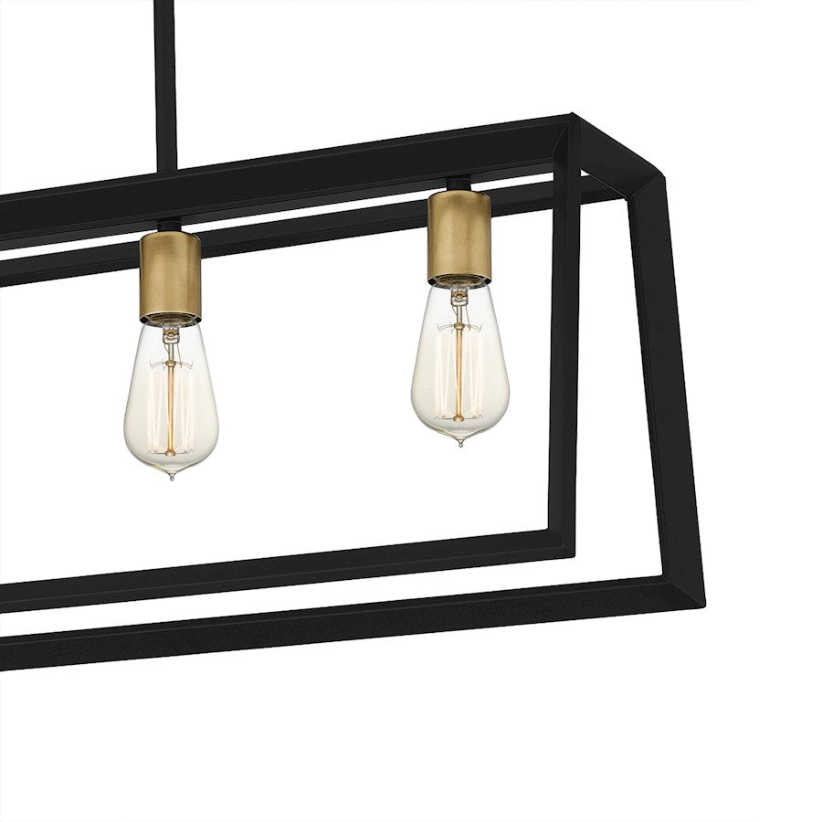 Quoizel Tilly 5 Light Chandelier Light, Matte Black